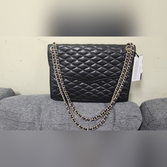 NWT Rebecca Minkoff large Quilted Affair Black Gold - Picture 3 of 11